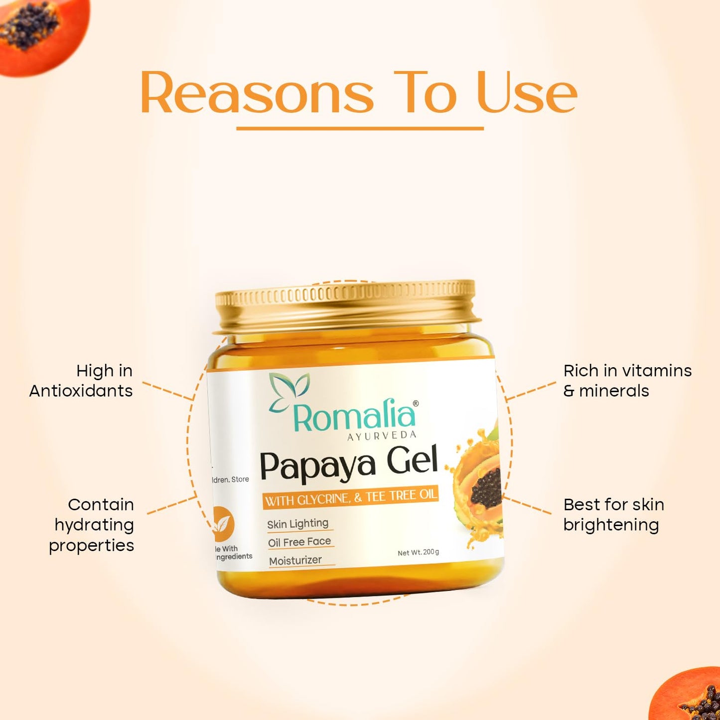 Ayurveda  Papaya Gel with Neem & Aloe Vera