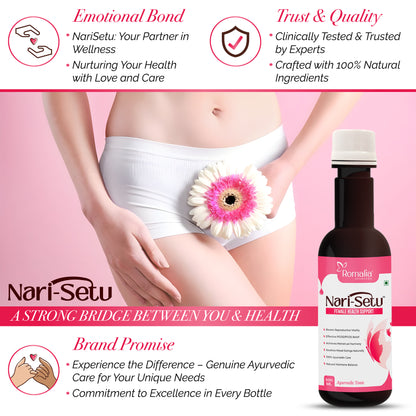 NariSetu™ – Ayurvedic Women's Health Syrup for PCOD, PCOS Relief | Hormonal Balance, Reproductive Health, and Natural Menstrual Support.500 Ml