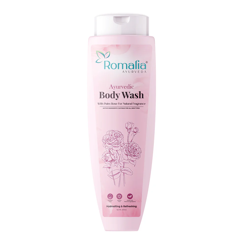 Ayurvedic Body Wash With Palm Rose for Natural Fragrance
