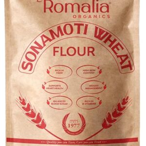 Romalia Organics SonaMoti Wheat |100% Organic, Cold Pressed, Rich in Antioxidants, Fiber & Nutrients – Whole Wheat for Baking & Cooking |1 kg Pack