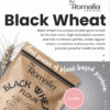 Romalia Black Wheat pack with text highlighting its plant-based protein and high antioxidant content.